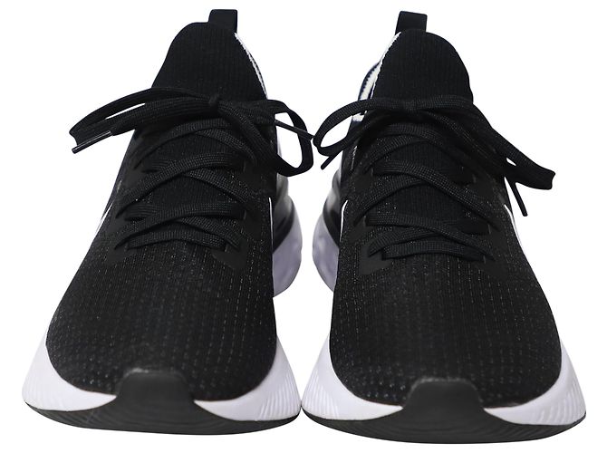 Nike React Infinity Run Flyknit 2 in Black and White Rubber - view 2