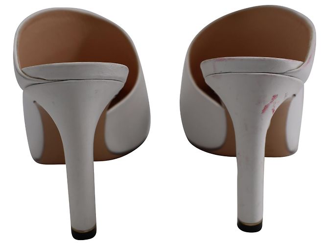 Mules Nicholas Kirkwood con tacco e perla in pelle bianca - vista 4