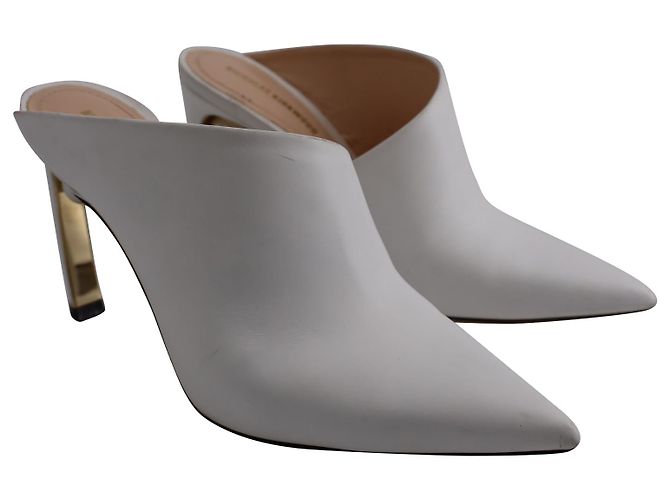 Mules Nicholas Kirkwood con tacco e perla in pelle bianca - vista 6