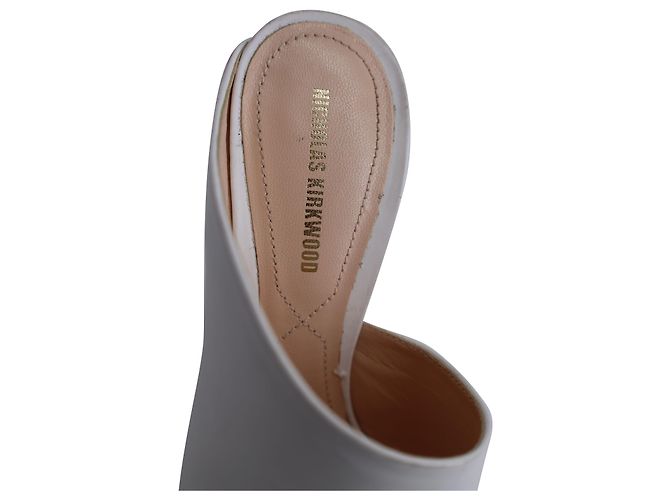 Mules Nicholas Kirkwood con tacco e perla in pelle bianca - vista 9