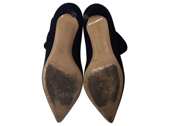 Gianvito Rossi Stivaletto Stiletto in Camoscio Nero - vista 5