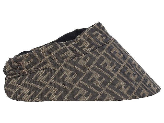 Fendi Monogram Visor Hat aus braunem bedrucktem Canvas - Ansicht 3