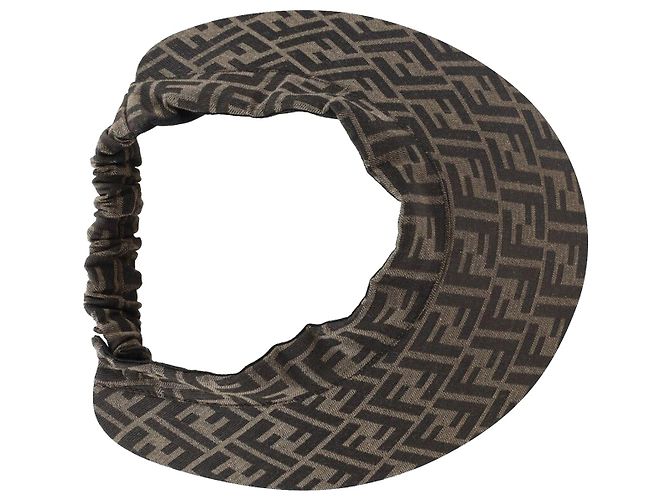 Fendi Monogram Visor Hat aus braunem bedrucktem Canvas - Ansicht 5