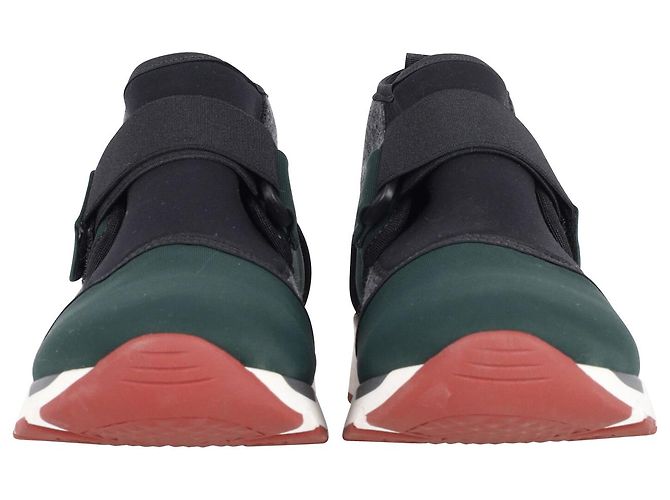 Marni High-Top-Turnschuhe aus Neopren in grüner Baumwolle - Ansicht 2