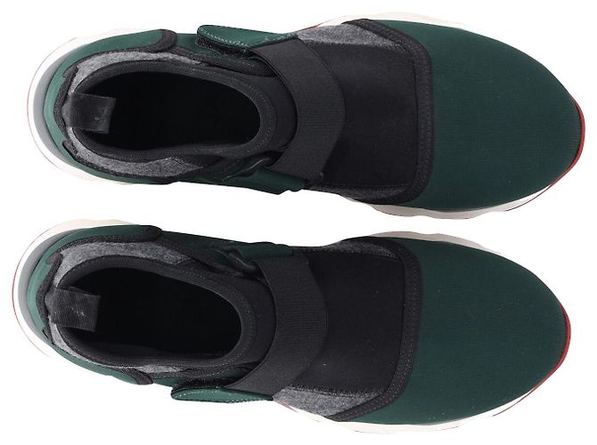 Marni High-Top-Turnschuhe aus Neopren in grüner Baumwolle - Ansicht 5