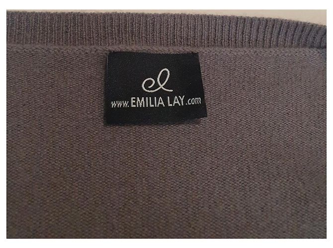 Autre Marque Emilia Lay Kaschmir Cardigan Grau - Ansicht 5