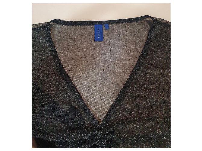 Autre Marque Blusa Minnie Trasparente Nera Nero - vista 5