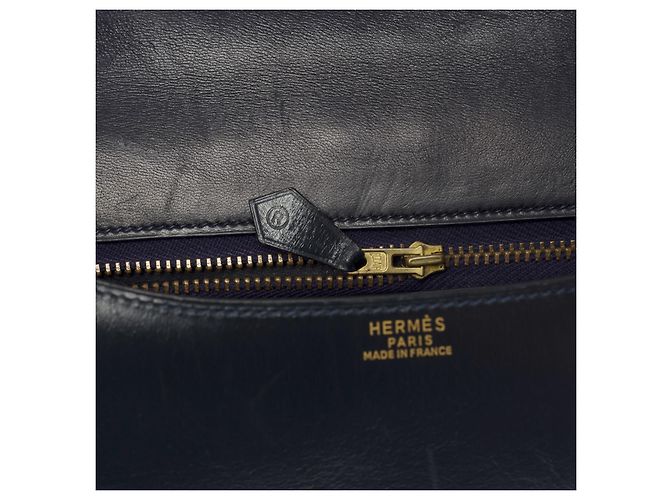 Hermès Splendida borsa Hermes Constance 23 cm in pelle scatola marina, Blu navy - vista 6