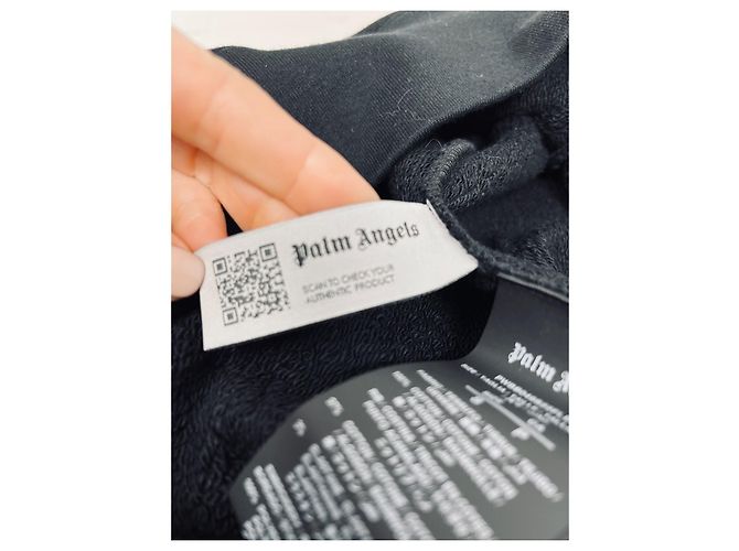 Palm Angels Kapuzenpullover mit Regenbogen Logo Schwarz - Ansicht 5