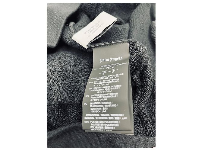 Palm Angels Kapuzenpullover mit Regenbogen Logo Schwarz - Ansicht 6
