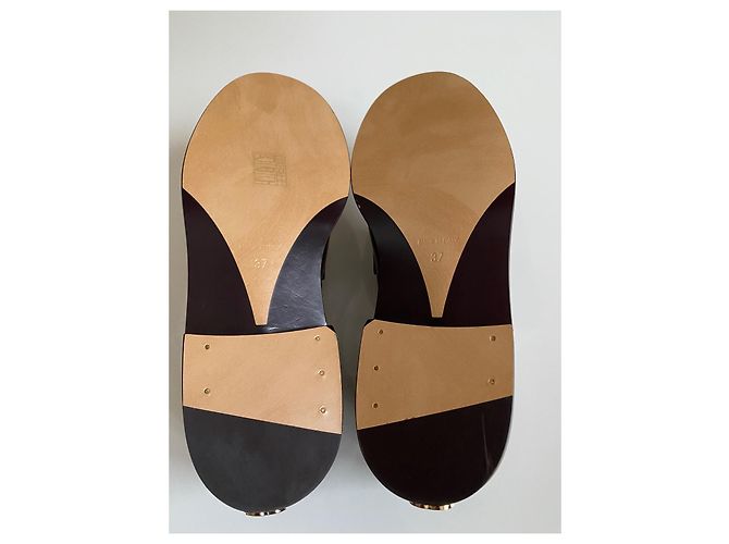 Mocassini Chanel Bordeaux in vernice - vista 10
