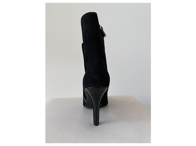 Stivaletti Calvin Klein Neri in Vernice e Scamosciato Nero - vista 2