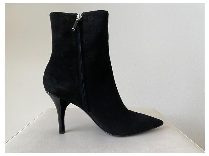 Stivaletti Calvin Klein Neri in Vernice e Scamosciato Nero - vista 3