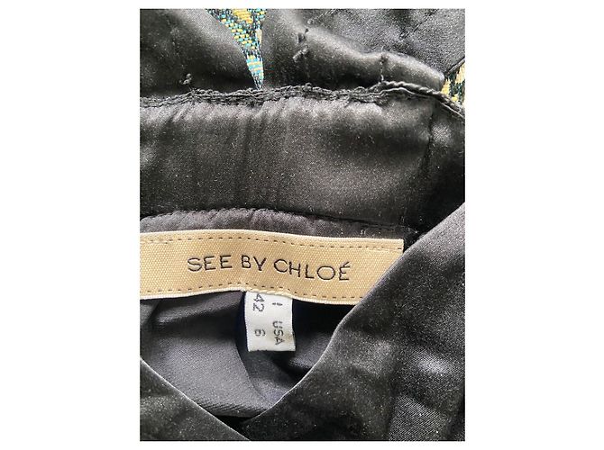 See by Chloé Kleid aus schwarzer Seide - Ansicht 7