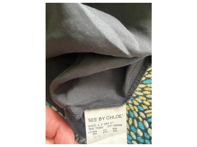 See by Chloé Kleid aus schwarzer Seide - Ansicht 8