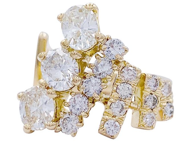 Repossi anello vintage, giallo oro, Diamants. - vista 4