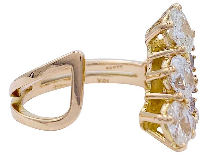Repossi anello vintage, giallo oro, Diamants. - vista 5