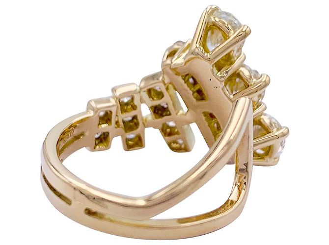 Repossi anello vintage, giallo oro, Diamants. - vista 6
