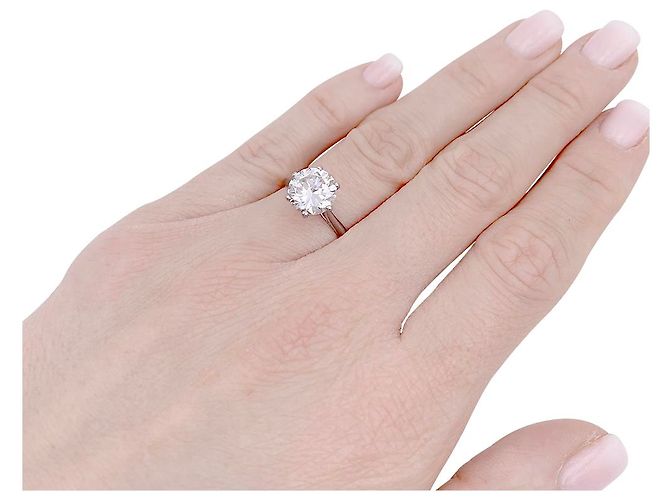inconnue Solitaire Platinum, WEISSES GOLD, Diamant 2,30 Cts. - Ansicht 4