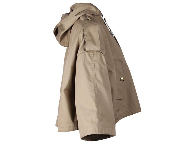 Céline Celine Kurzer Parka aus beigem Polyester und technischer Baumwolle - Ansicht 2