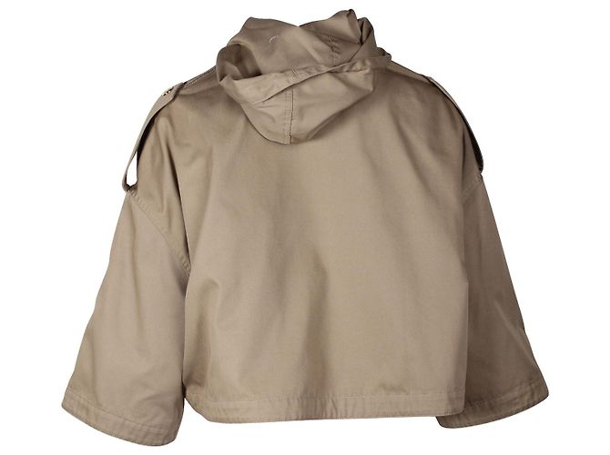 Céline Celine Kurzer Parka aus beigem Polyester und technischer Baumwolle - Ansicht 3