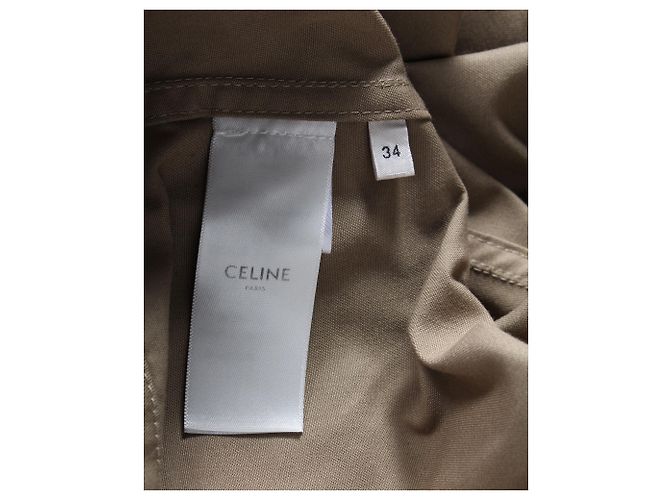 Céline Celine Kurzer Parka aus beigem Polyester und technischer Baumwolle - Ansicht 5