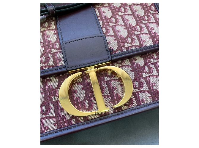 Dior Borsa 30 Montaigne Jacquard Oblique Bordeaux - vista 11