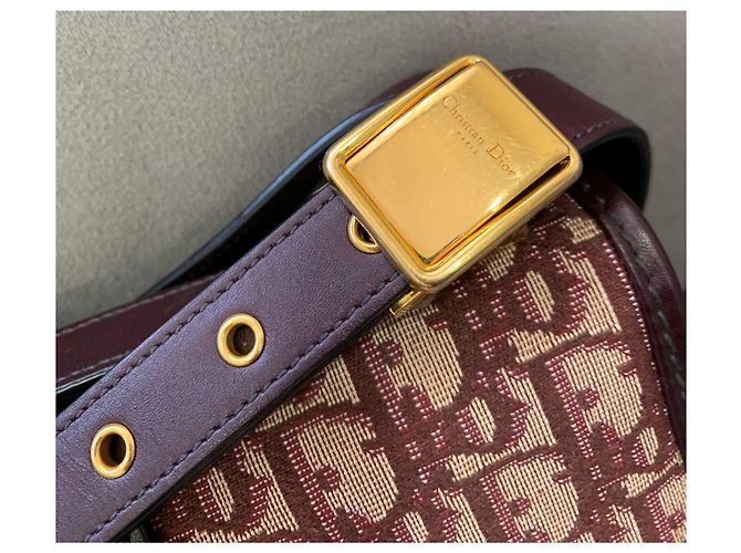 Dior Borsa 30 Montaigne Jacquard Oblique Bordeaux - vista 12