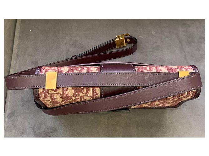 Dior Borsa 30 Montaigne Jacquard Oblique Bordeaux - vista 8