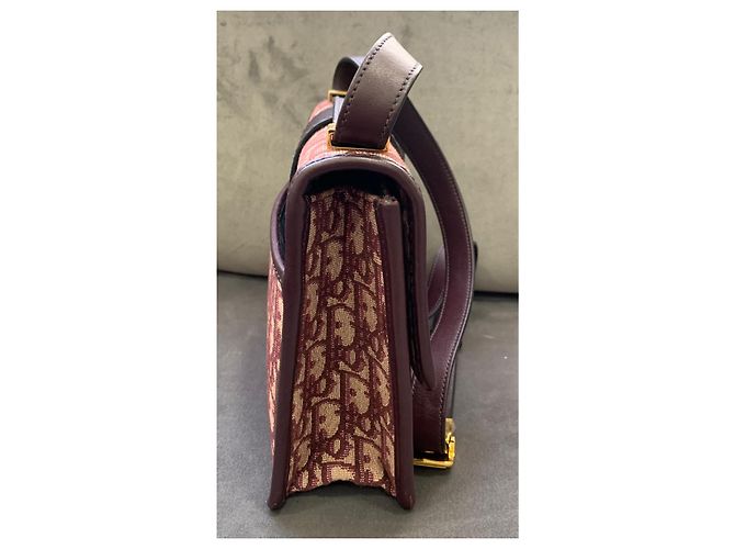 Dior Borsa 30 Montaigne Jacquard Oblique Bordeaux - vista 9