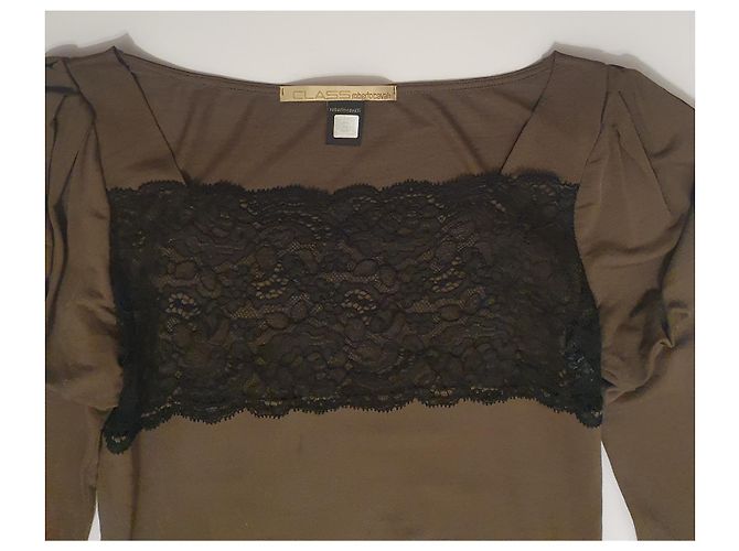 Camicetta Roberto Cavalli Verde in Seta e Viscosa - vista 2