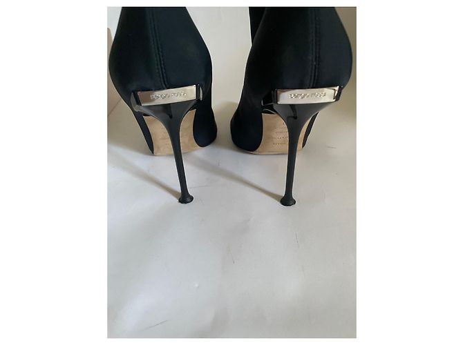 Stivaletti Sergio Rossi in tessuto nero - vista 6