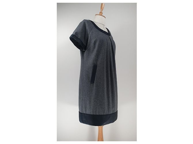 Day Birger & Mikkelsen Kleid in Grau Wolle - Ansicht 2