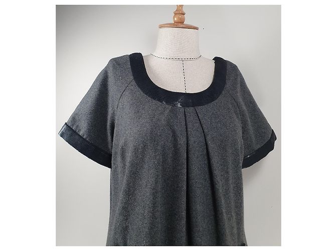 Day Birger & Mikkelsen Kleid in Grau Wolle - Ansicht 3