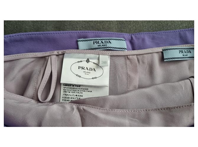 Saia de seda plissada Prada Lavanda - vista 8