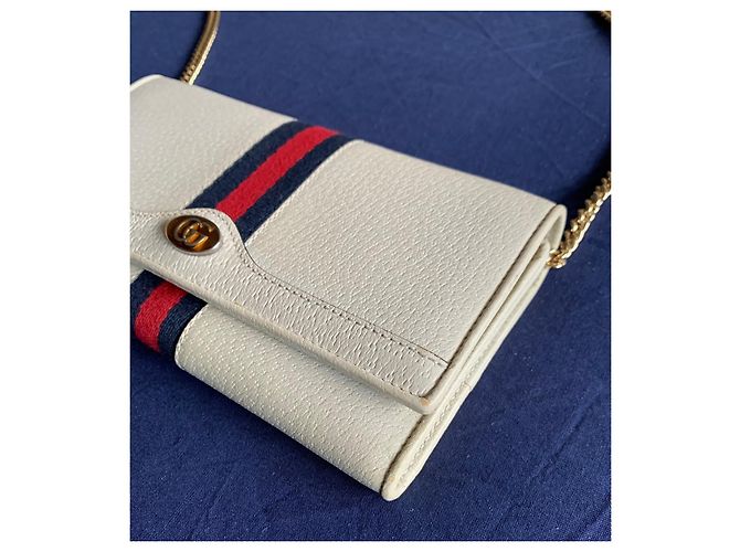 Borsa a mano Gucci Ophidia WOC in pelle bianca Bianco - vista 10