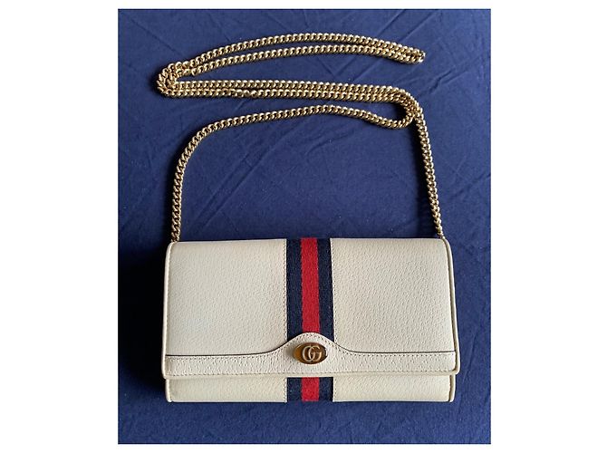 Borsa a mano Gucci Ophidia WOC in pelle bianca Bianco - vista 2