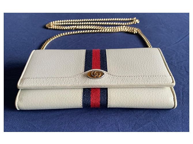 Borsa a mano Gucci Ophidia WOC in pelle bianca Bianco - vista 4