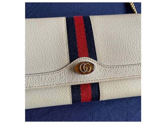 Borsa a mano Gucci Ophidia WOC in pelle bianca Bianco - vista 5