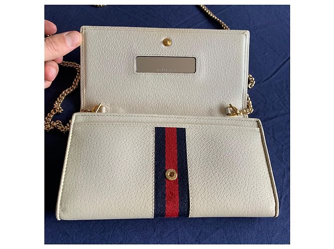 Borsa a mano Gucci Ophidia WOC in pelle bianca Bianco - vista 7