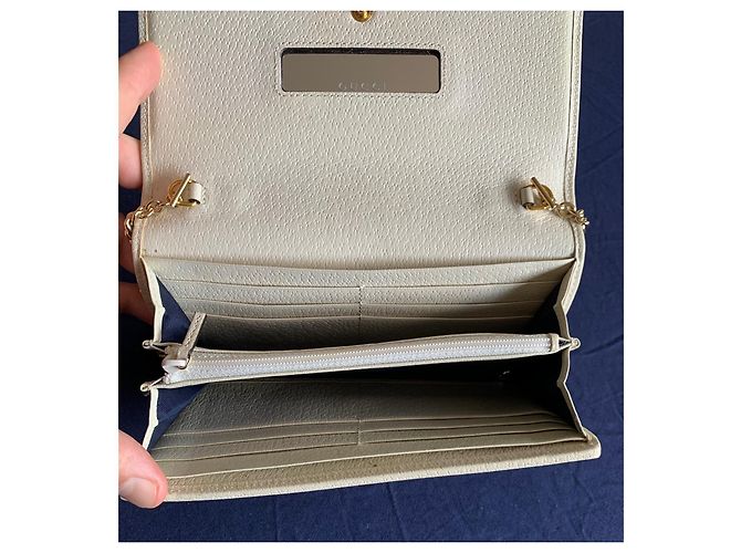Borsa a mano Gucci Ophidia WOC in pelle bianca Bianco - vista 9