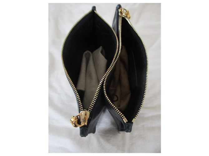 Alexander Mcqueen astuccio foderato in pelle blu navy. - vista 2