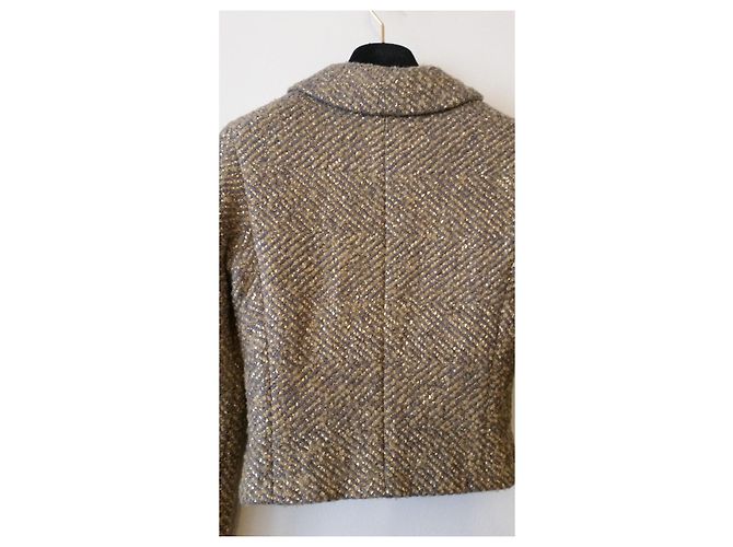 Chanel Jacke aus Wolle Gold Grösse 36 Golden - Ansicht 9