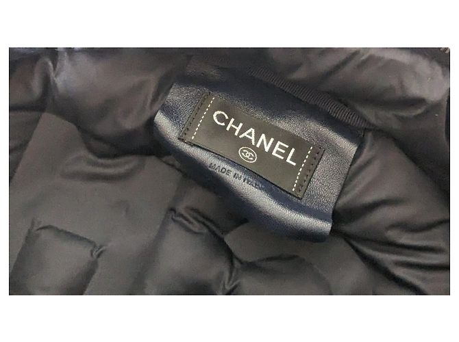 Chanel backpack silver embossed nylon canvas Silvery - view 6