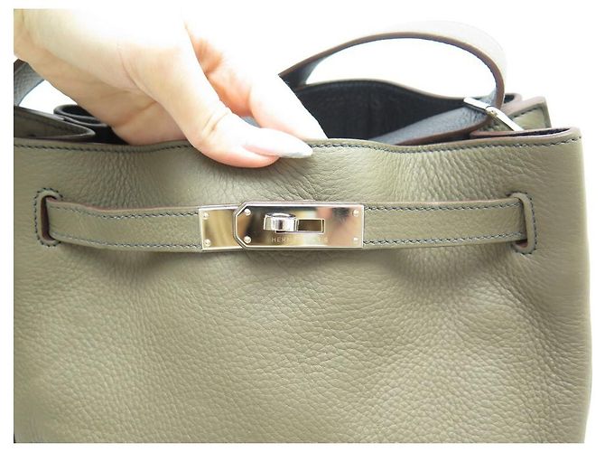 Borsa Hermès So Kelly 26 2011 BORSA A MANO SECCHIELLO IN PELLE KHAKI KHAKI KHAKI Cachi - vista 5
