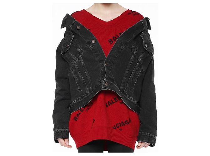 NEUE BALENCIAGA-JACKE 482125 42 IT 38 FR M DENIM OVERSIZE JACKE JACKE - Ansicht 17