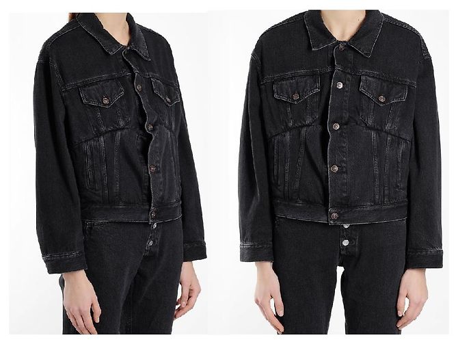 NEUE BALENCIAGA-JACKE 482125 42 IT 38 FR M DENIM OVERSIZE JACKE JACKE - Ansicht 18