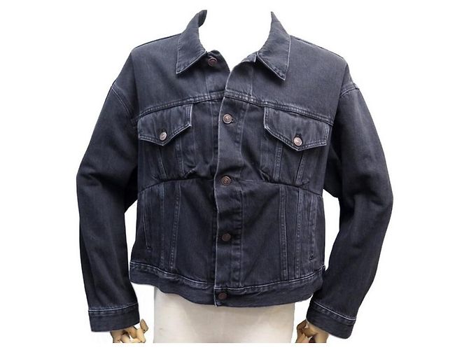 NEUE BALENCIAGA-JACKE 482125 42 IT 38 FR M DENIM OVERSIZE JACKE JACKE - Ansicht 2