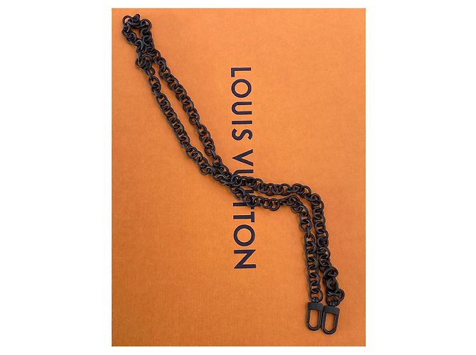 tracolla amovibile catena Louis Vuitton nera Nero - vista 2