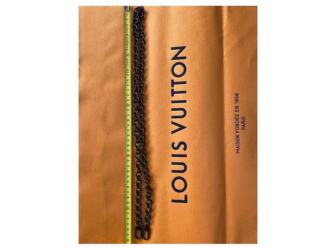 tracolla amovibile catena Louis Vuitton nera Nero - vista 3